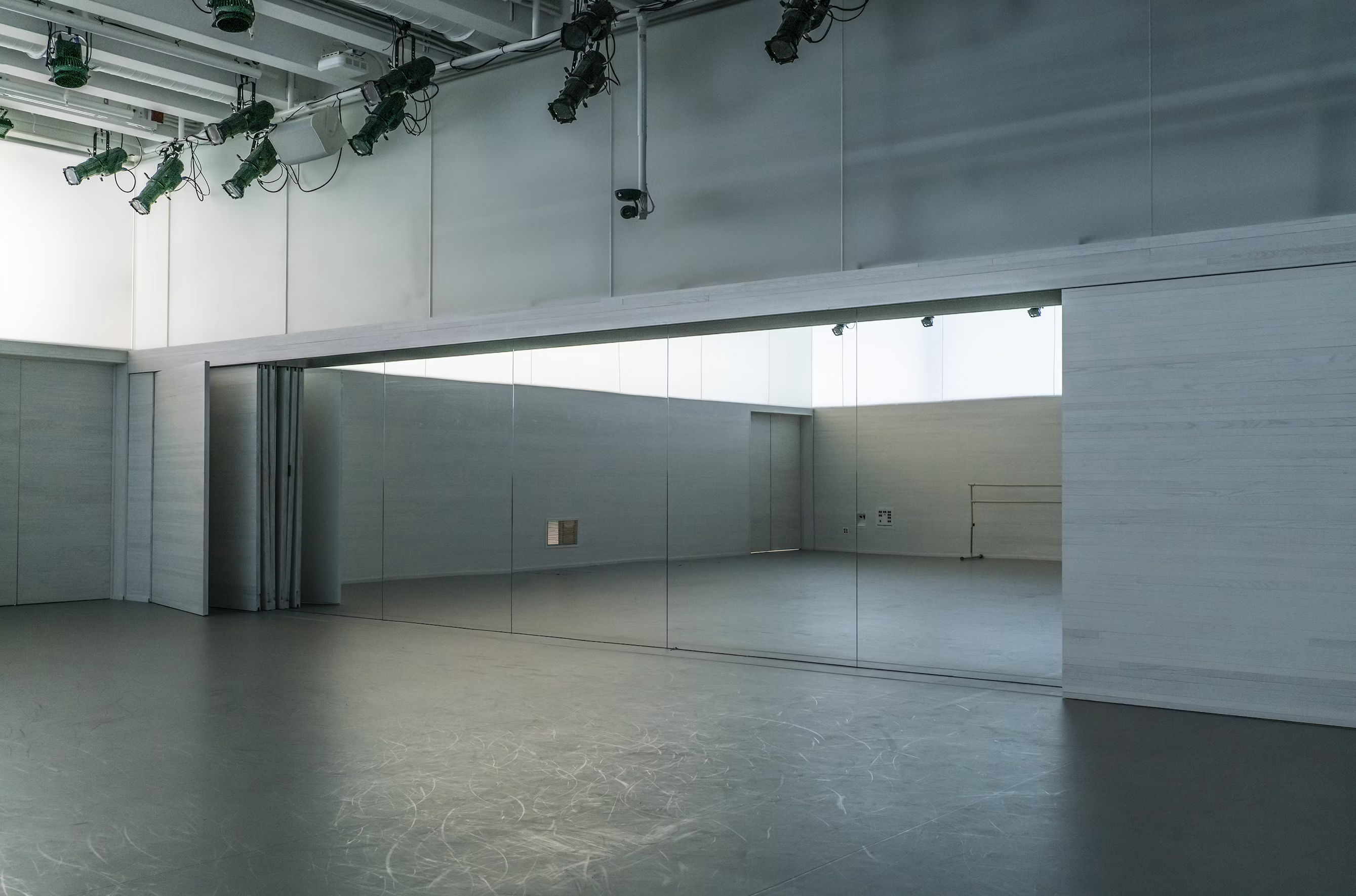 Minimal, empty dance studio